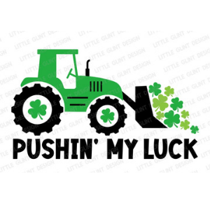 'Pushin' my Luck' WHITE Onesie, Tank Top, Basic T-shirt and Peplum shirt SUBLIMATION