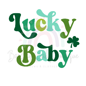 Lucky Baby GREY Onesie, Tank Top, and Basic T-shirt SUBLIMATION