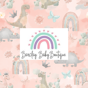 DINO Pink Rainbow Fabric INFANT (Preemie, Newborn, 0 /3m to 9/12m) ALL Patterns