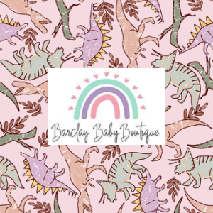 DINO Pink Fabric INFANT (Preemie, Newborn, 0 /3m to 9/12m) ALL Patterns