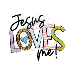 'Jesus Loves Me!' WHITE Onesie, Tank Top, Basic T-shirt and Peplum shirt SUBLIMATION