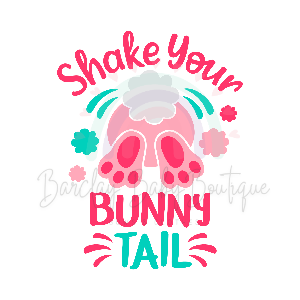 'Shake your Bunny Tail' WHITE Onesie, Tank Top, Basic T-shirt and Peplum shirt SUBLIMATION