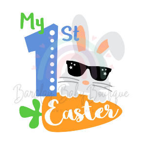 'My First Easter' Boy WHITE Onesie, Tank Top, Basic T-shirt and Peplum shirt SUBLIMATION