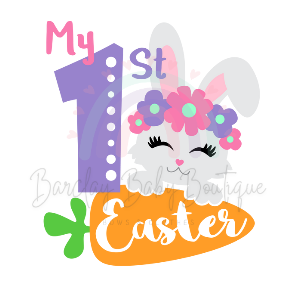 'My First Easter' girl WHITE Onesie, Tank Top, Basic T-shirt and Peplum shirt SUBLIMATION