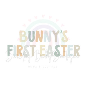 'Bunny's First Easter' Boy WHITE Onesie, Tank Top, Basic T-shirt and Peplum shirt SUBLIMATION