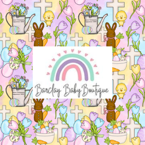 Easter Blessings Fabric INFANT (Preemie, Newborn, 0 /3m to 9/12m) ALL Patterns