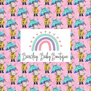 Pink Rain Bunny Spring Fabric INFANT (Preemie, Newborn, 0 /3m to 9/12m) ALL Patterns