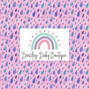 Pink Rain Spring Fabric INFANT (Preemie, Newborn, 0 /3m to 9/12m) ALL Patterns