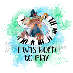 Soul 'I was born to play' WHITE Onesie, Basic T-shirt and Peplum shirt SUBLIMATION