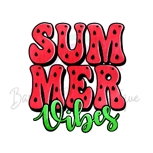 'Summer Vibes' Watermelon WHITE Onesie, Tank Top, Basic T-shirt and Peplum shirt SUBLIMATION
