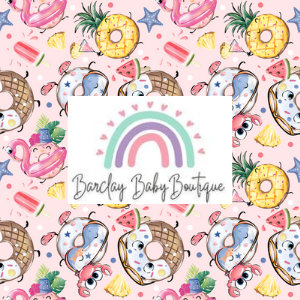 Summer Donuts Fabric TODDLER/Pre-School (12/18m - 5T) ALL Patterns
