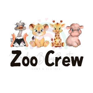 'Zoo Crew' WHITE Onesie, Tank Top, Basic T-shirt and Peplum shirt SUBLIMATION