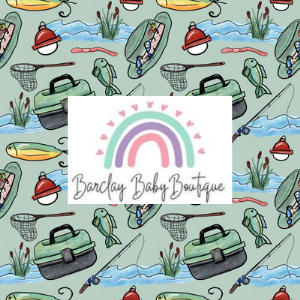 Fishing Green Fabric INFANT (Preemie, Newborn, 0 /3m to 9/12m) ALL Patterns