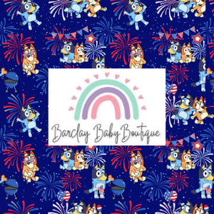 BLU Red White Blue Firework Fabric INFANT (Preemie, Newborn, 0 /3m to 9/12m) ALL Patterns