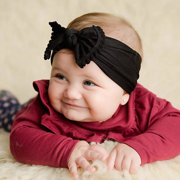 Nylon Headband with tassel - Maroon