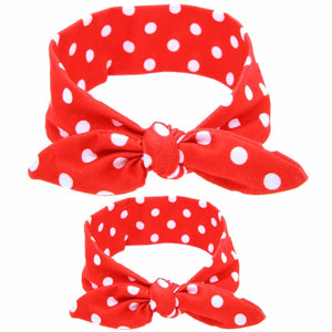 Mother-Daughter Headbands - Red Polka Dot