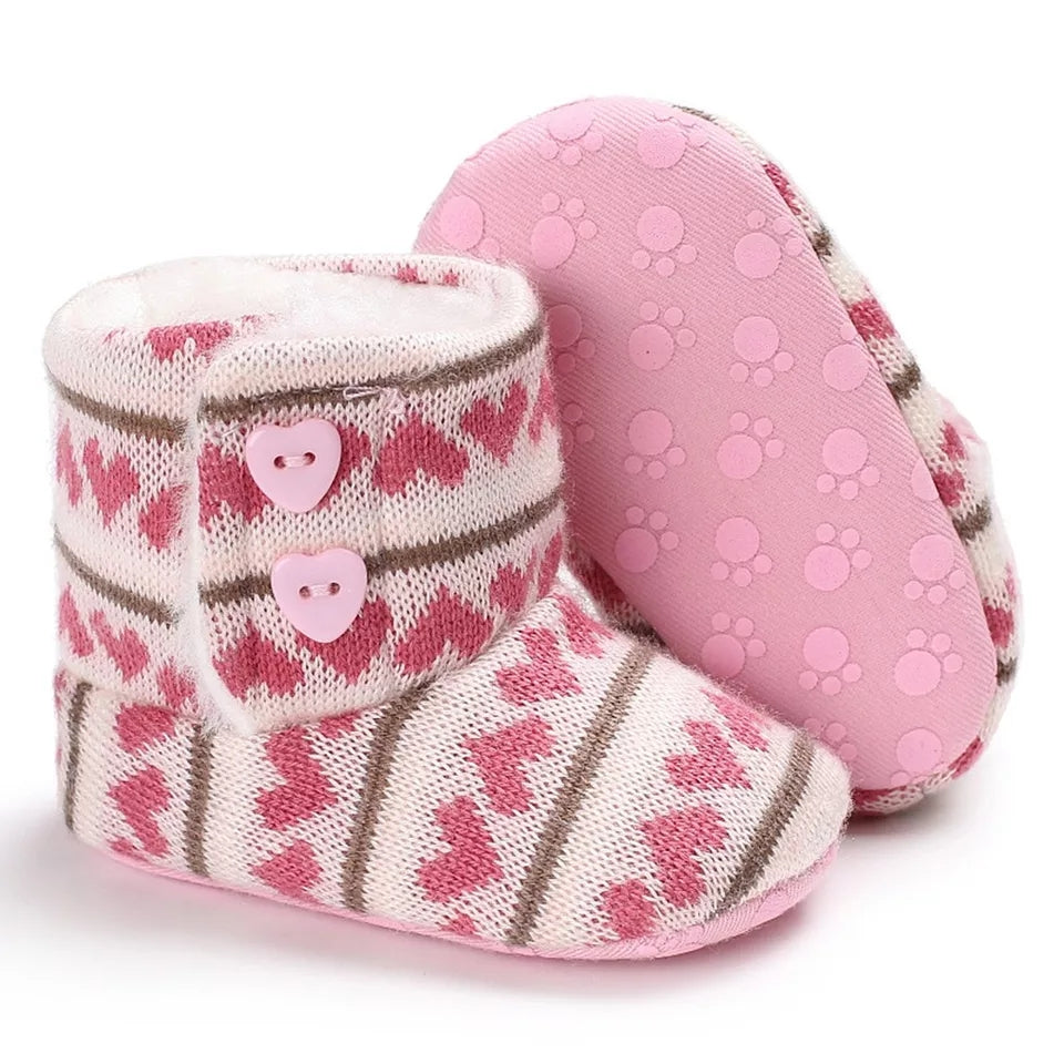 Heart Booties 0 to 3m