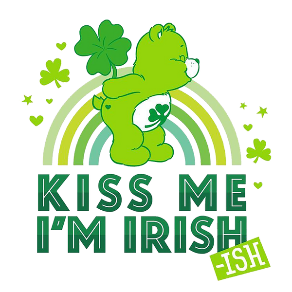'Kiss m Im irish-ish' Bear Onesie or T-shirt SUBLIMATION