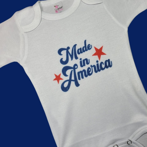 RTS 0/3m or 3/6m 'Made in America' - onesie
