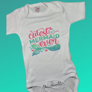 RTS 3/6m 'Cutest Mermaid ever'' onesie