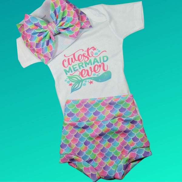 RTS 3/6m 'Cutest Mermaid ever'' onesie