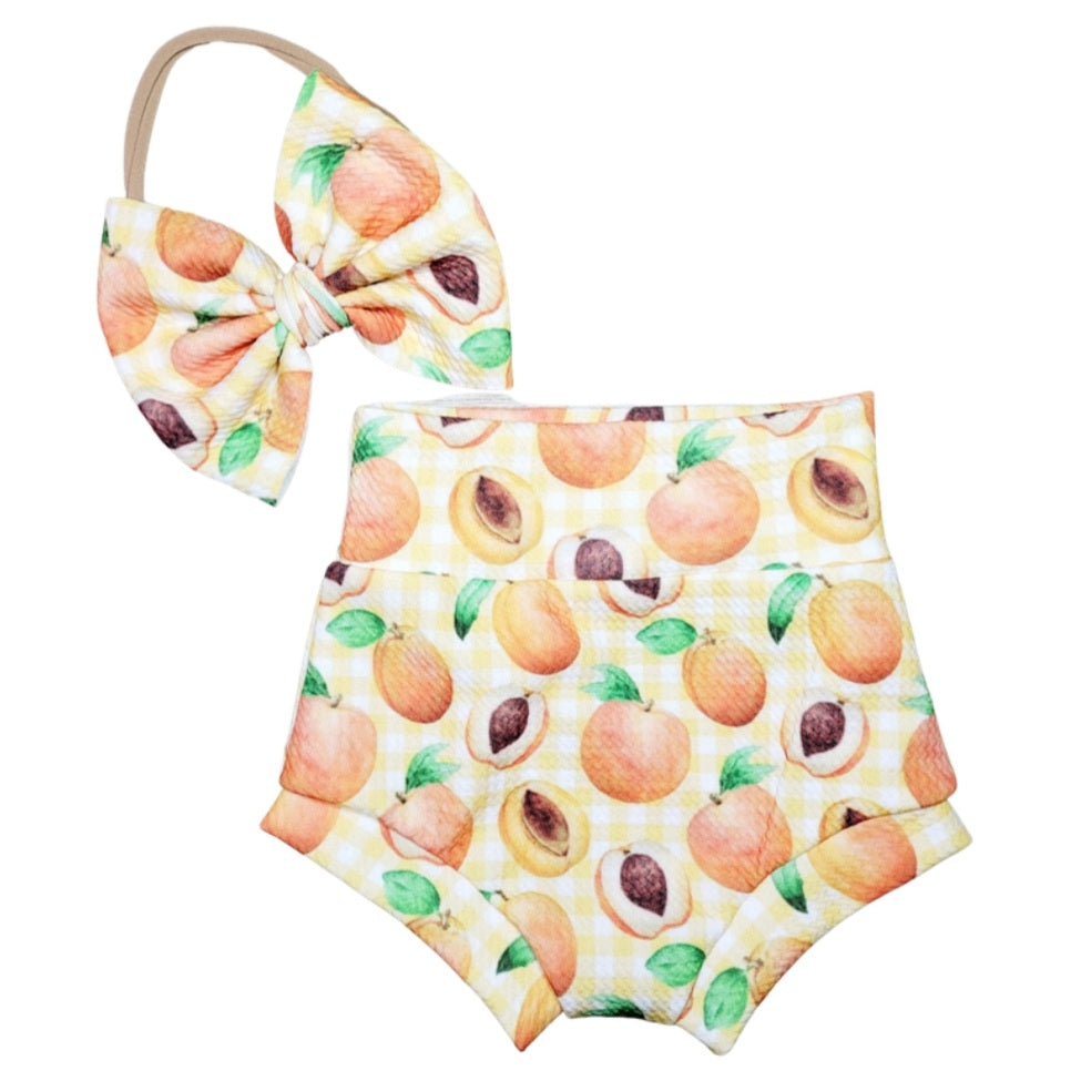 Peach Fabric - Bow, Bummie or Bummie Skirt