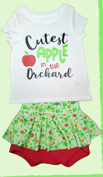 Apple print Fabric - Bow, Bummie or Bummie Skirt