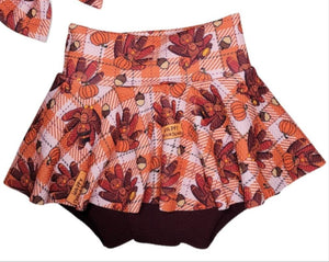 RTS Turkey Plaid Fabric - Bummie Skirt