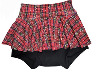 RTS Christmas Plaid Fabric Bummie Skirt 3t/4t