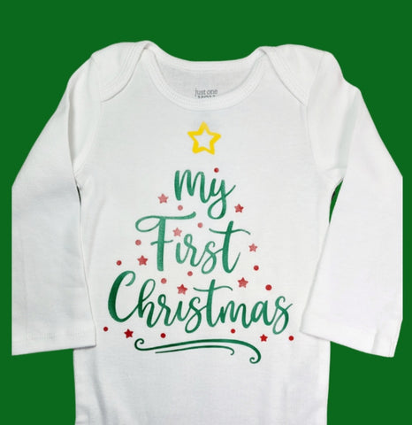'My first Christmas' Tree onesie or toddler t-shirt