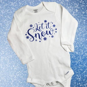 RTS 'Let it snow' onesie or toddler t-shirt 6/9m & 9 months RTS