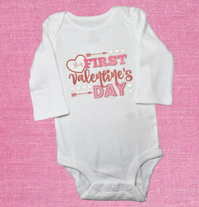 'My First Valentine's Day' Onesie or Toddler T-shirt