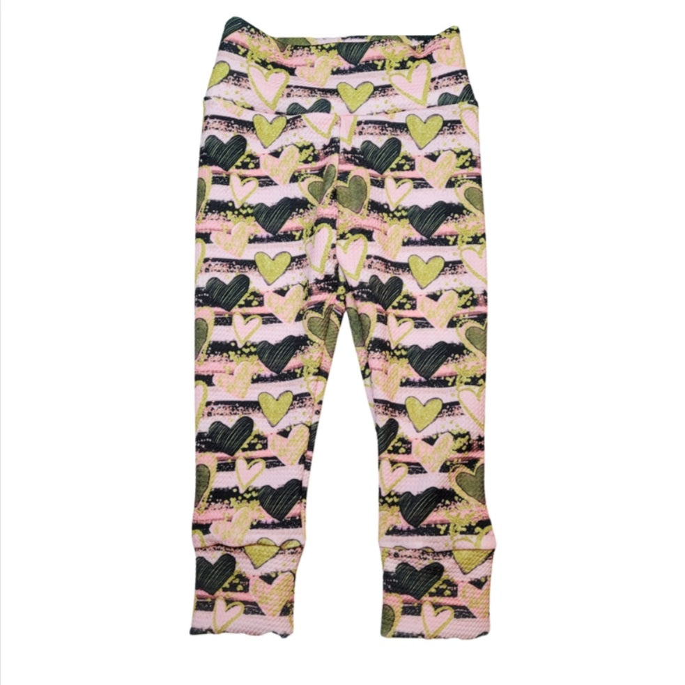 Pink/Gold Hearts Fabric TODDLER/CHILD (12/18m - 6T) Bummie, Bummie Skirt, Shorts, Leggings or Joggers