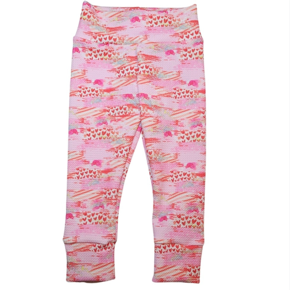 Pink Valentine Fabric TODDLER/CHILD (12/18m - 6T) Bummie, Bummie Skirt, Shorts, Leggings or Joggers