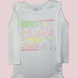 RTS 'Hugs & Kisses for Little Miss' Onesie or Toddler T-shirt 12m, 18m & 2T