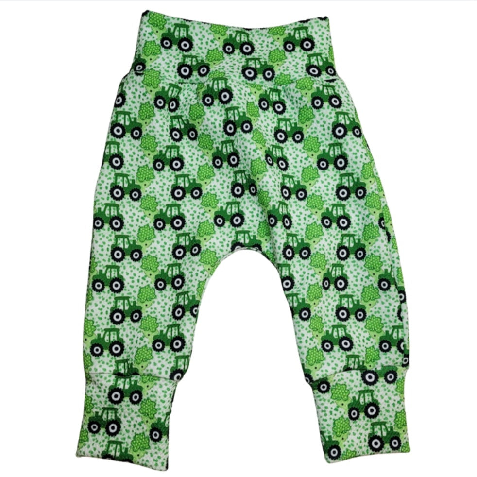 Shamrock Tractors Fabric TODDLER/CHILD (18/24m - 6T) Bummie, Bummie Skirt, Shorts, Leggings or Joggers