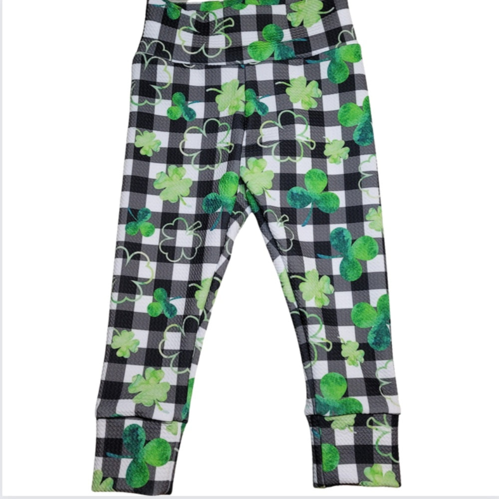 Shamrock plaid print Fabric INFANT (0/3m to 12/18m) Bummie, Bummie Skirt, Shorts, Leggings, or Joggers