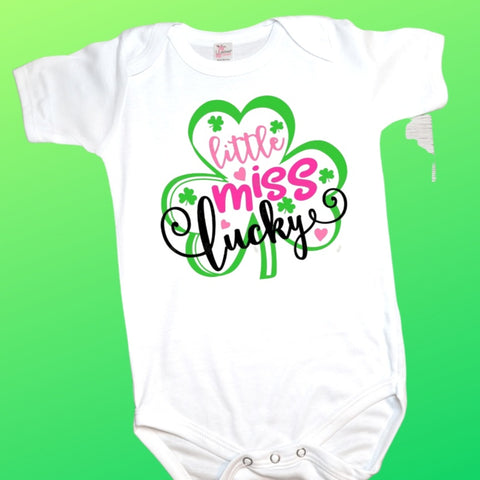 'Little Miss Lucky' Onesie or Toddler T-shirt VINYL