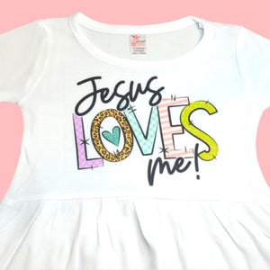 'Jesus Loves Me' Onesie or T-shirt SUBLIMATION