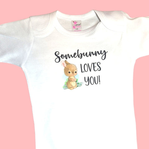 'Some Bunny Loves Me' Onesie or T-shirt SUBLIMATION