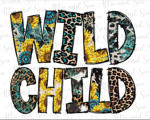 'Wildchild' Sunflower Onesie, Basic T-shirt and Peplum shirt SUBLIMATION