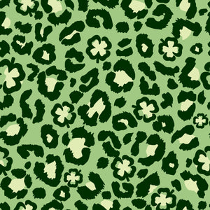 Green Cheetah print Fabric Bow, Headwrap or Piggies